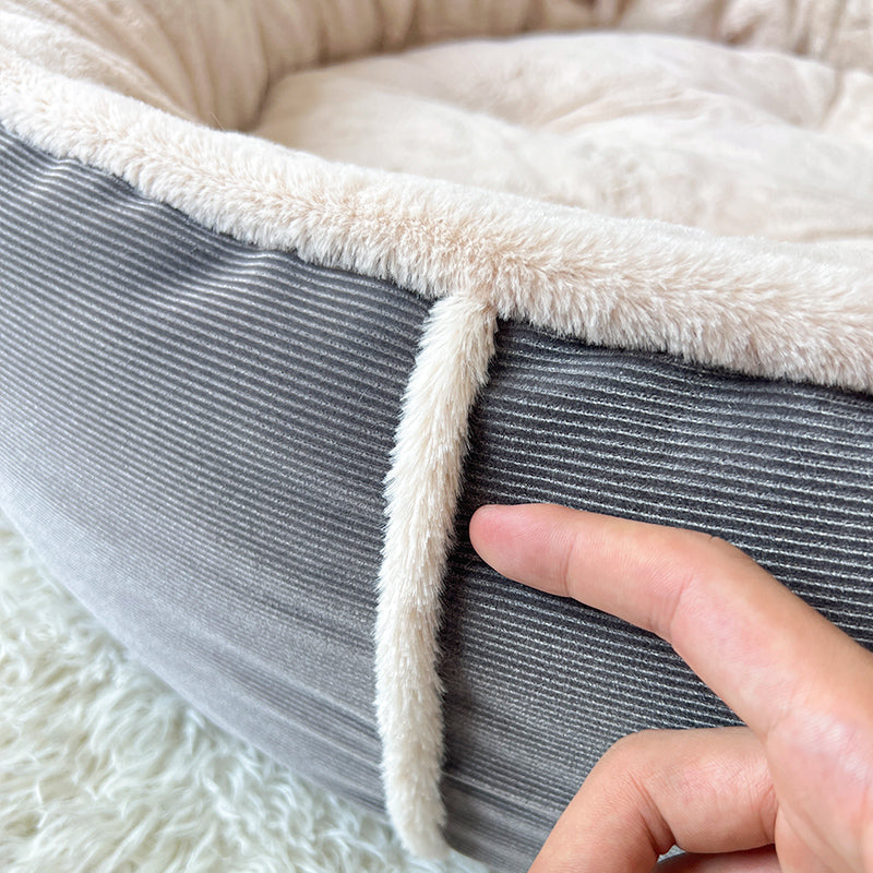 Faux Fur Cozy Round Dog Bed