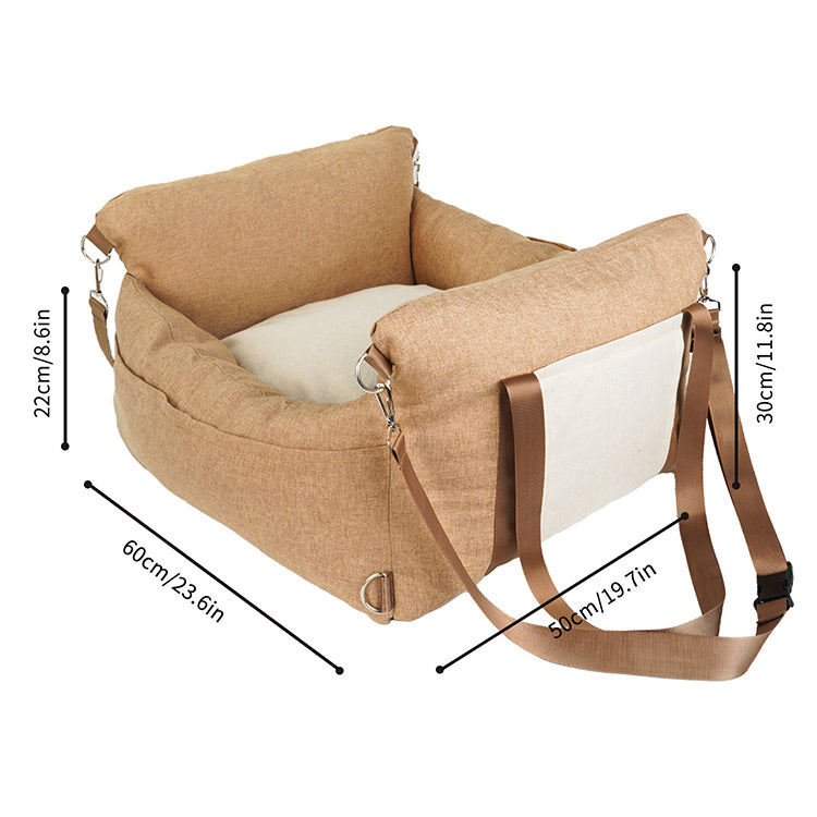 Portable Dog Travel Bed with Car Seat Function