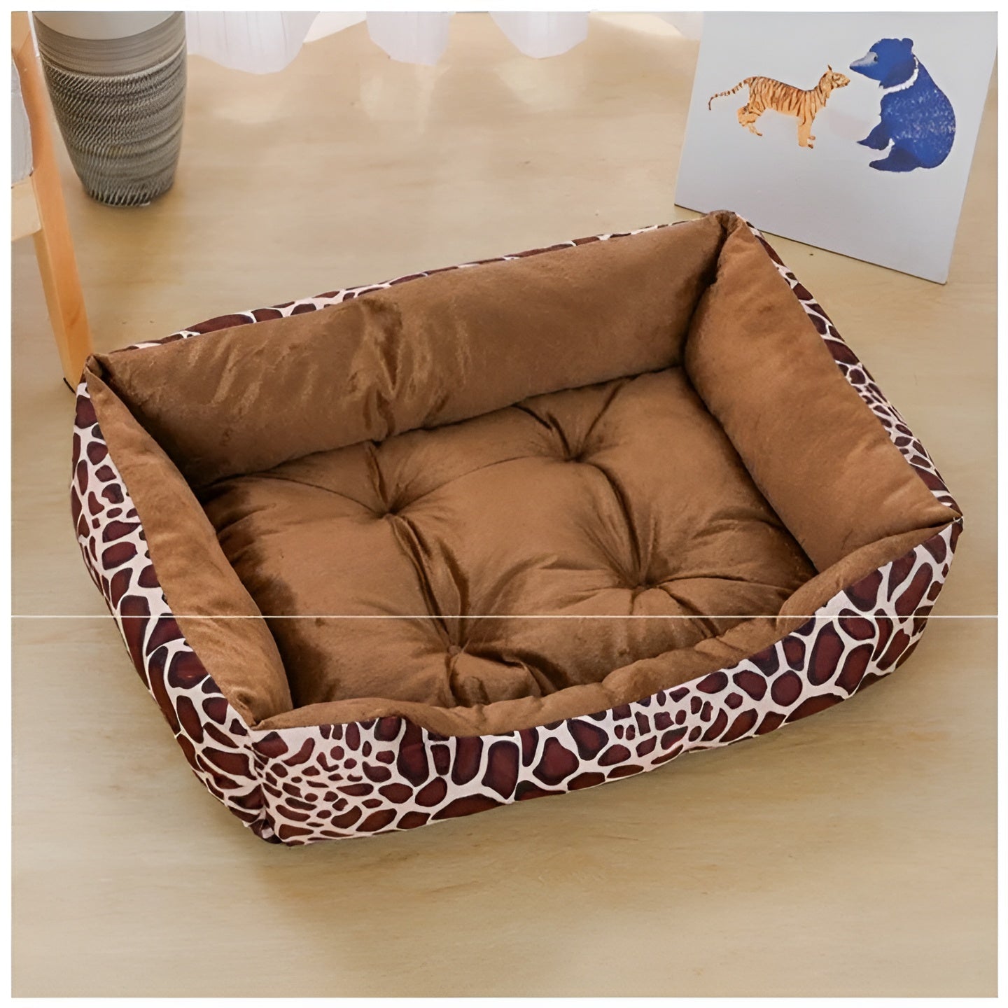 SnuggleSquare Plush Dog Bed | Comfort & Durability