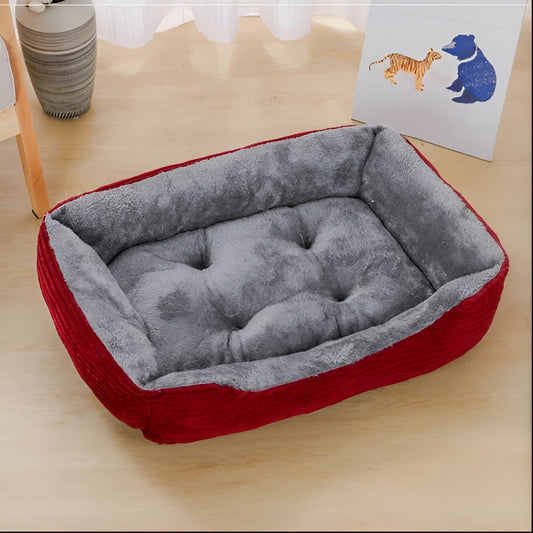 SnuggleSquare Plush Dog Bed | Comfort & Durability
