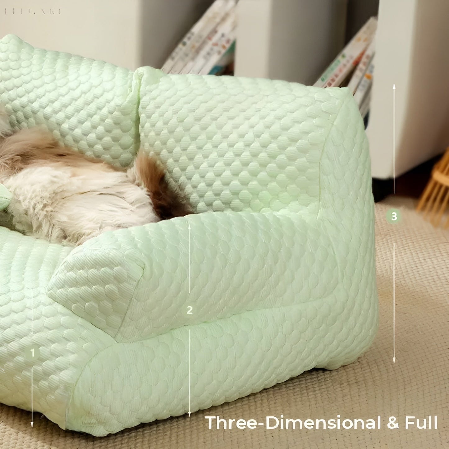 Cushion Pet Bed - Washable and Non Slip Bottom