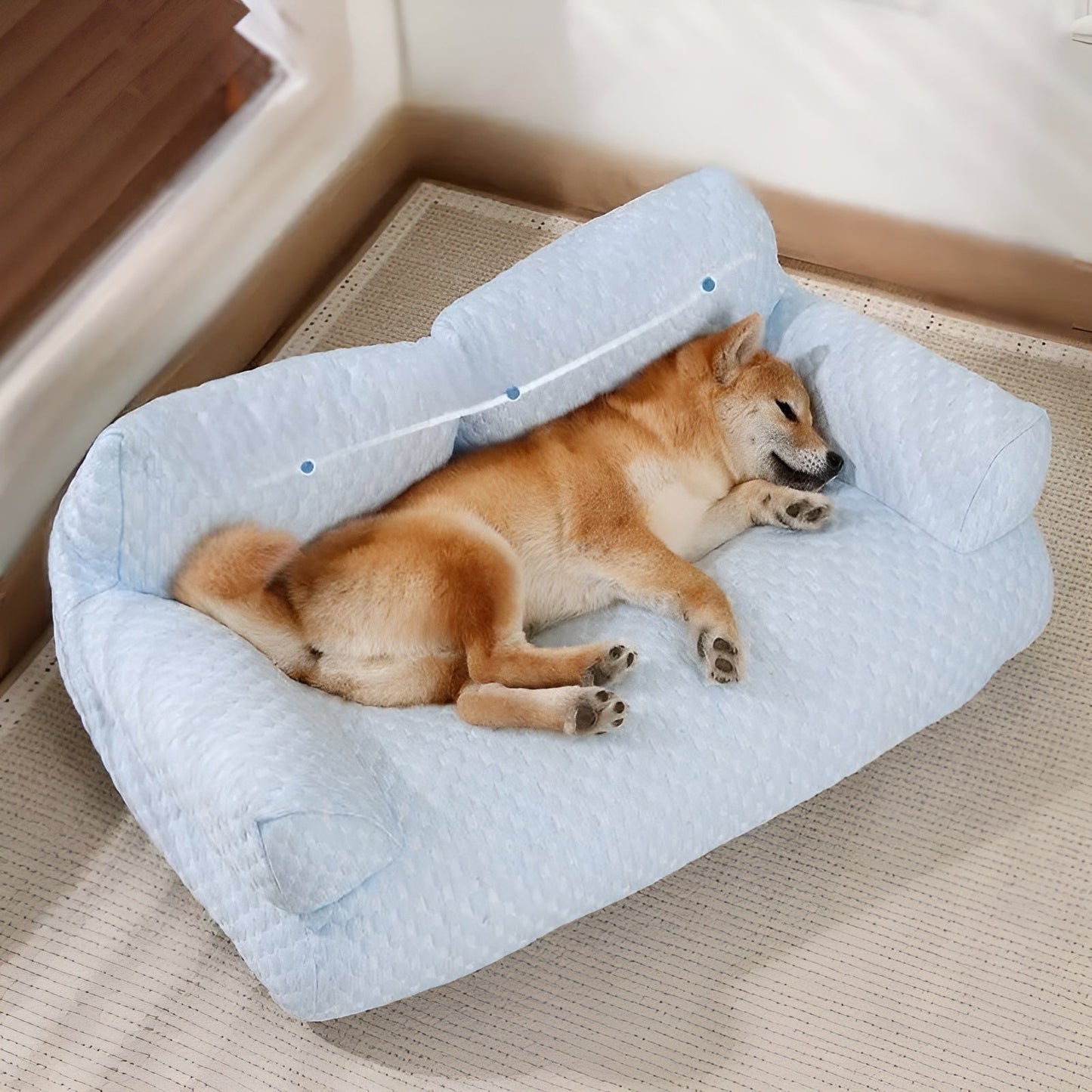Cushion Pet Bed - Washable and Non Slip Bottom