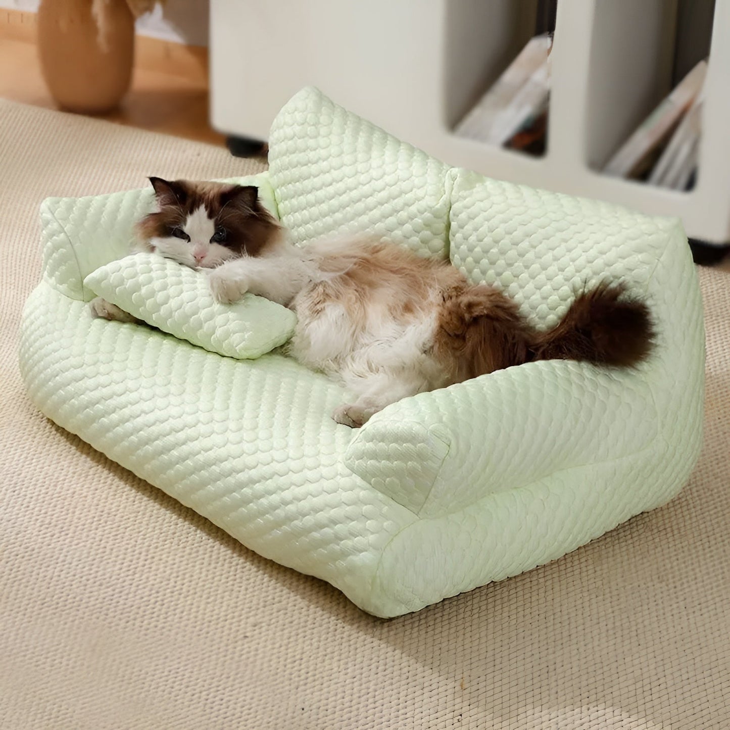 Cushion Pet Bed - Washable and Non Slip Bottom