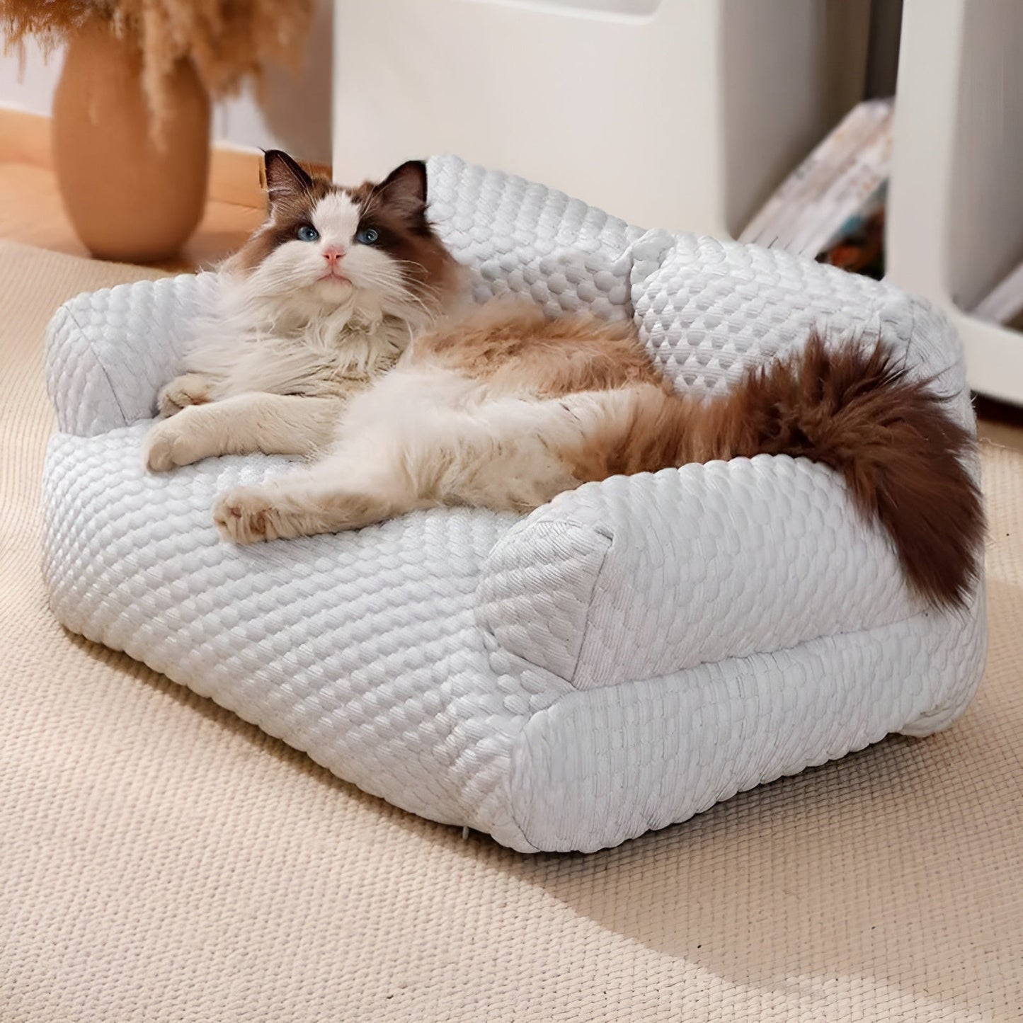 Cushion Pet Bed - Washable and Non Slip Bottom