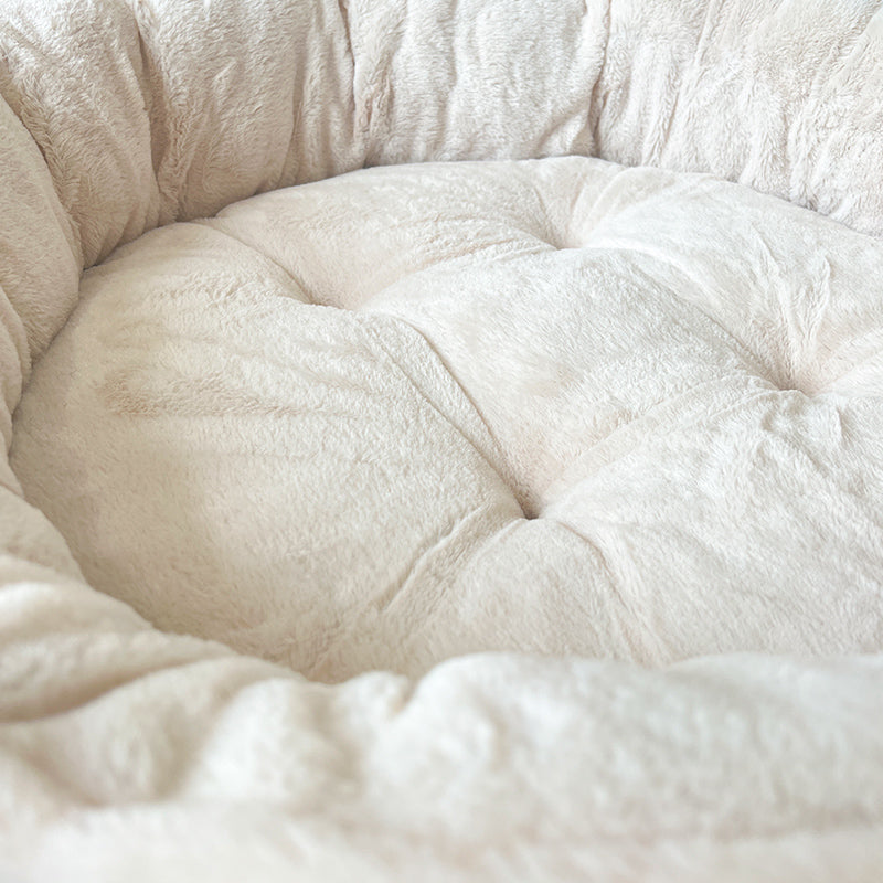 Faux Fur Cozy Round Dog Bed