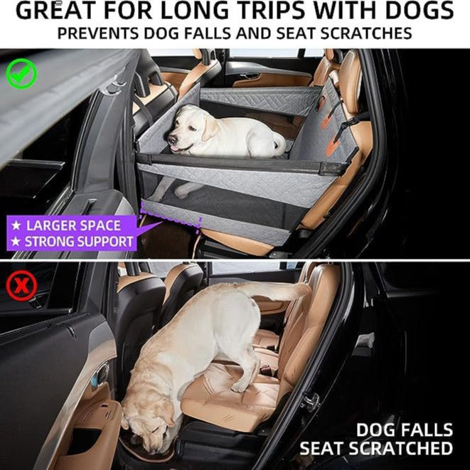 TailSafe - Hard Bottom Single Car Seat Extender for Dogs