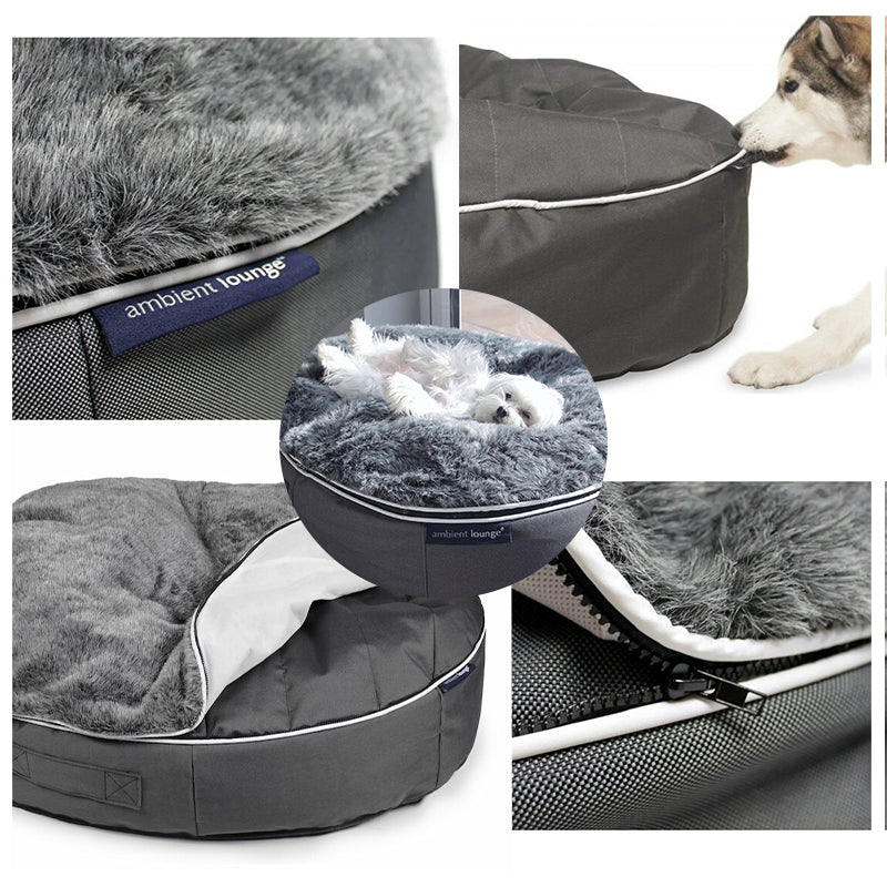 Luxury Dog Lounge Bed with Non-Slip Base